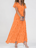 Thessavine | Women's Maxi Dress Flutter Sleeve - Image 1