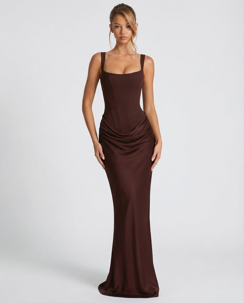 Thessvine | Women's Evening Gown Corset Maxi Dress - Image 1