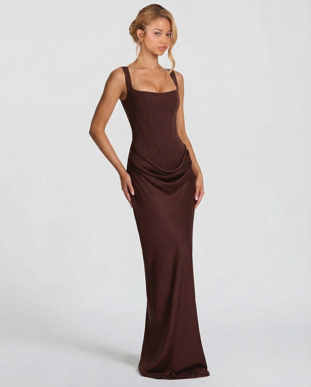 Thessvine | Women's Evening Gown Corset Maxi Dress - Image 11