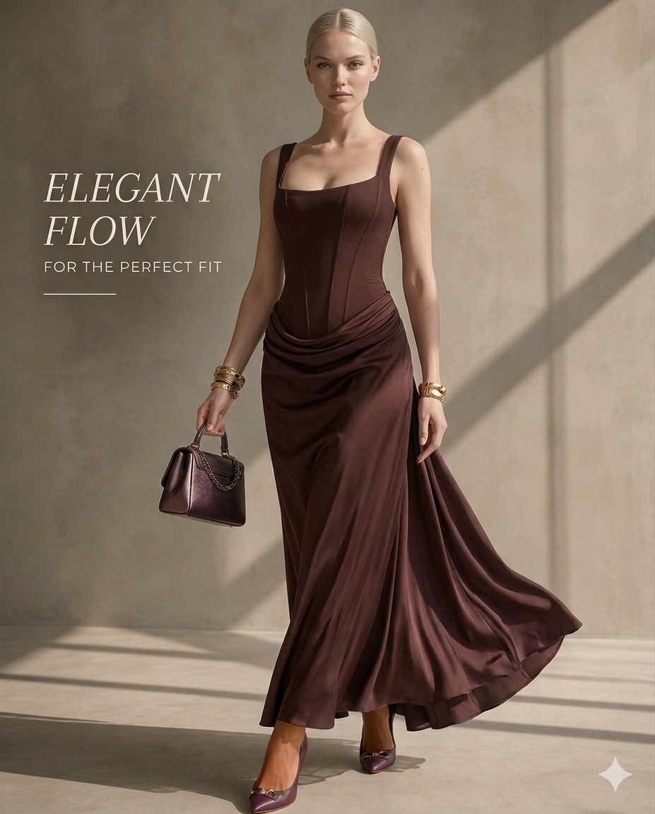 Thessvine | Women's Evening Gown Corset Maxi Dress - Image 7