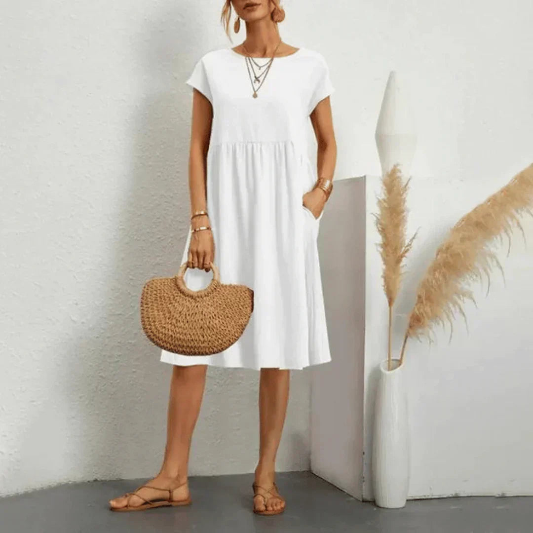 Tivelle | Women's Casual Summer Dress with Pockets - Image 1