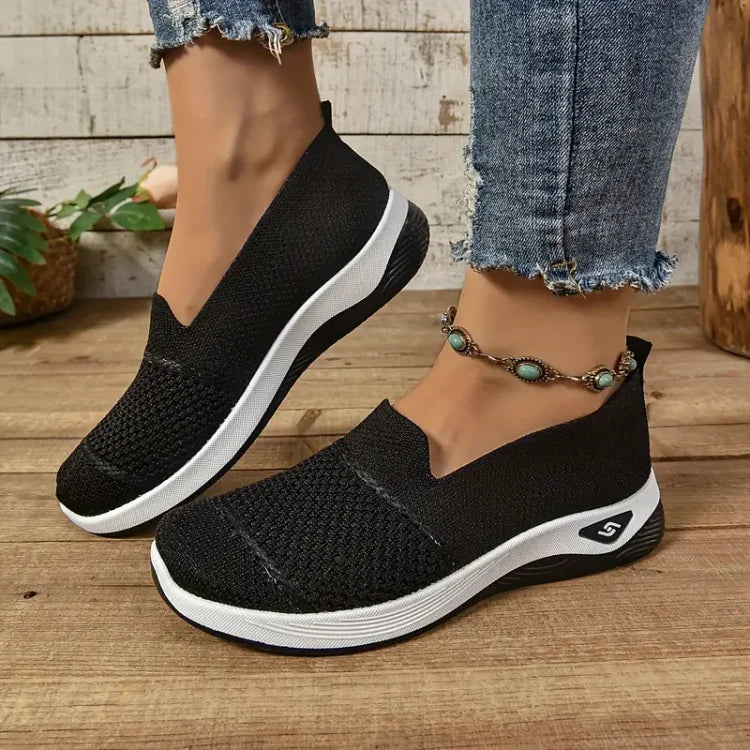 Tivorna | Women's Slip-On Knit Wedge Sneakers - Image 2