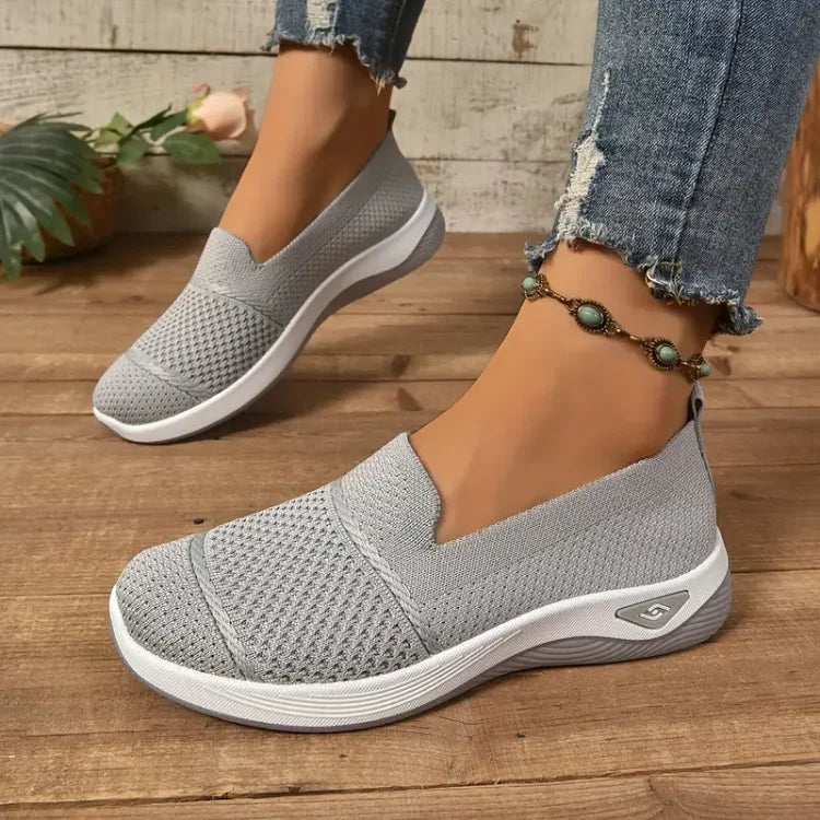 Tivorna | Women's Slip-On Knit Wedge Sneakers - Image 3