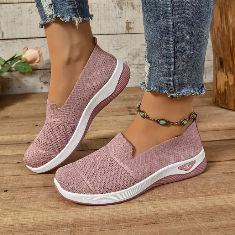 Tivorna | Women's Slip-On Knit Wedge Sneakers - Image 5