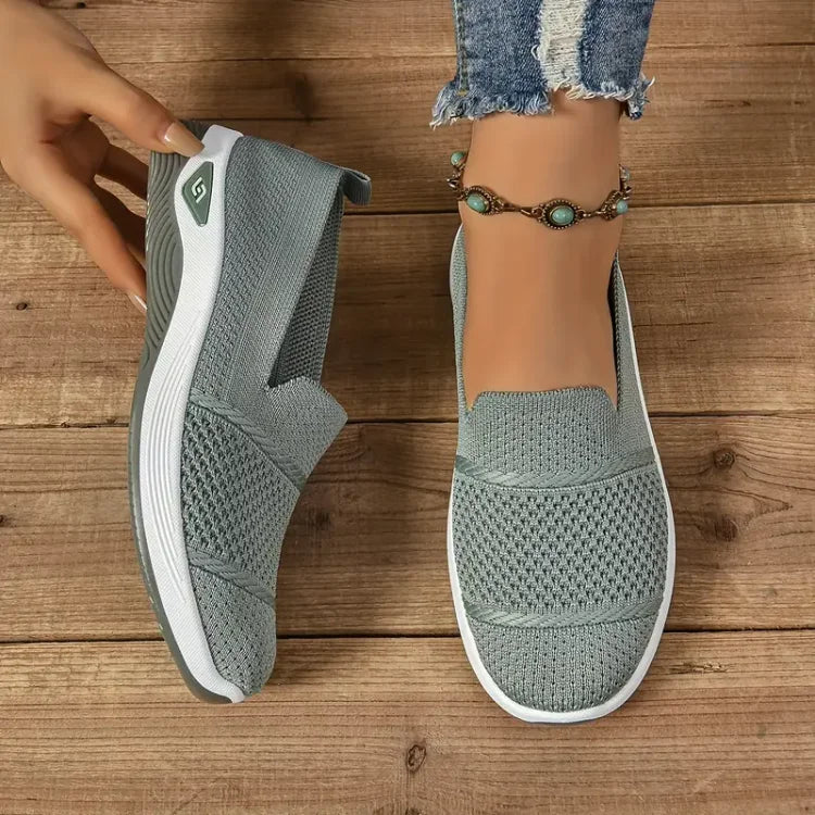 Tivorna | Women's Slip-On Knit Wedge Sneakers - Image 7