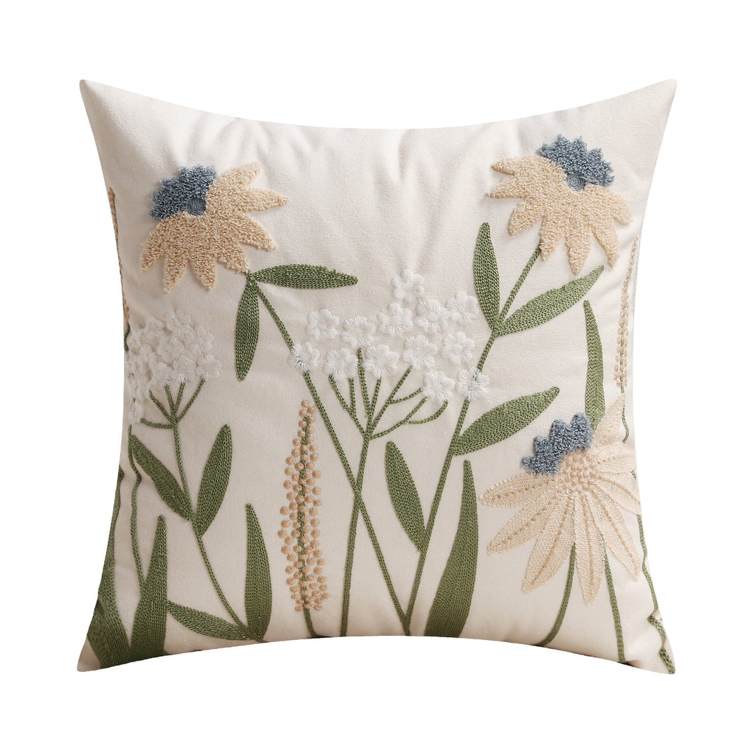 Tivourne | Embroidered Cushion Cover - Cream - Image 3