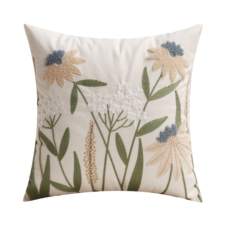 Tivourne | Embroidered Cushion Cover - Cream - Image 3