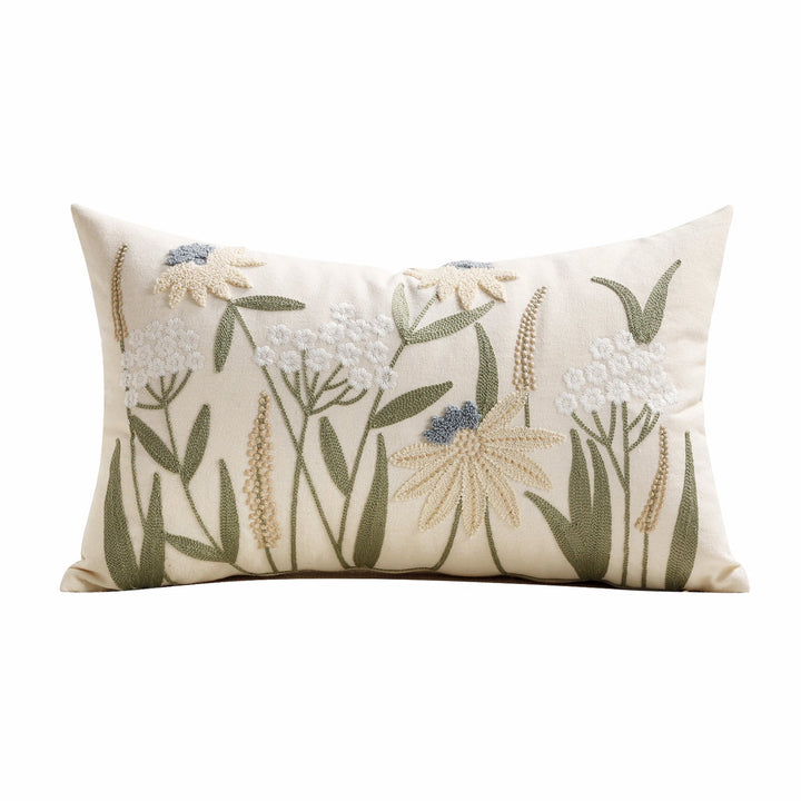 Tivourne | Embroidered Cushion Cover - Cream - Image 4