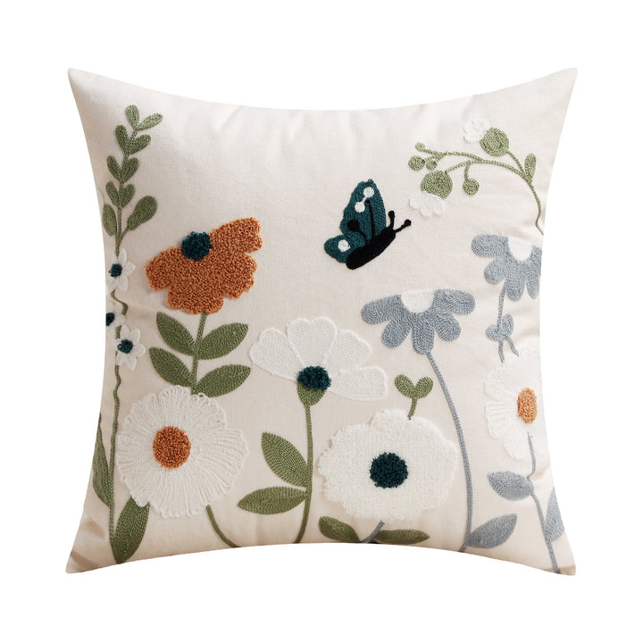 Tivourne | Embroidered Cushion Cover - Cream - Image 5