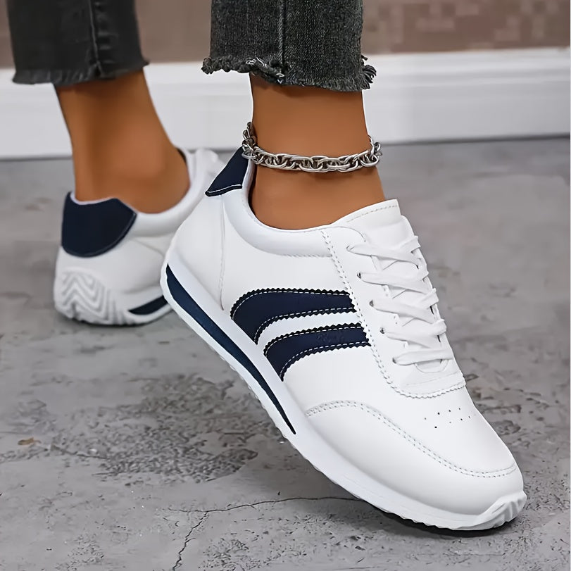Veldaine | Women's Orthopedic Sneakers Lace-Up - White - Image 2