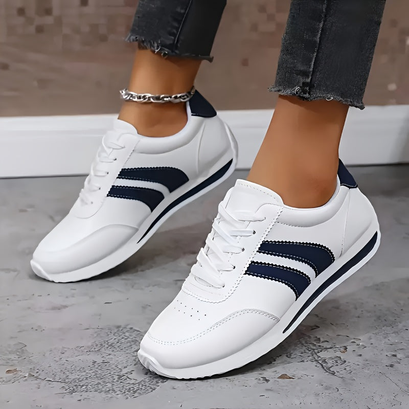 Veldaine | Women's Orthopedic Sneakers Lace-Up - White - Image 4
