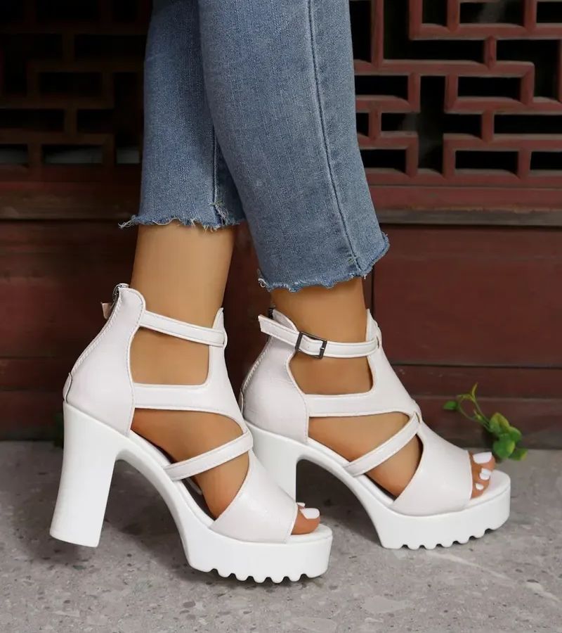 Veldorine | Women's Platform Block Heel Sandals - Image 4