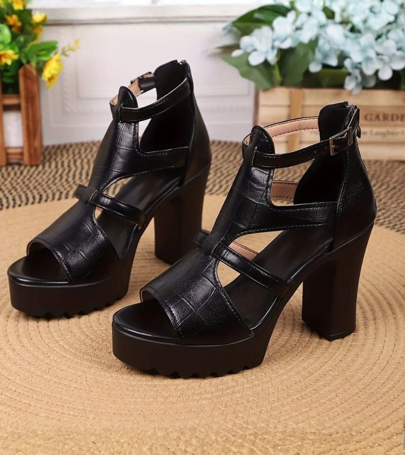 Veldorine | Women's Platform Block Heel Sandals - Image 5