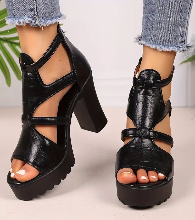 Veldorine | Women's Platform Block Heel Sandals - Image 6