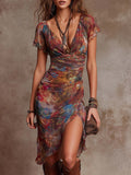 Veldris | Women's Boho Midi Dress Floral Print - Image 1