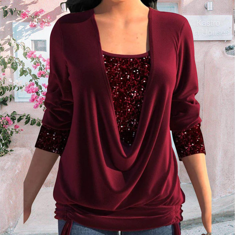 Veldris | Women's Christmas Party Sequin Blouse - Image 1