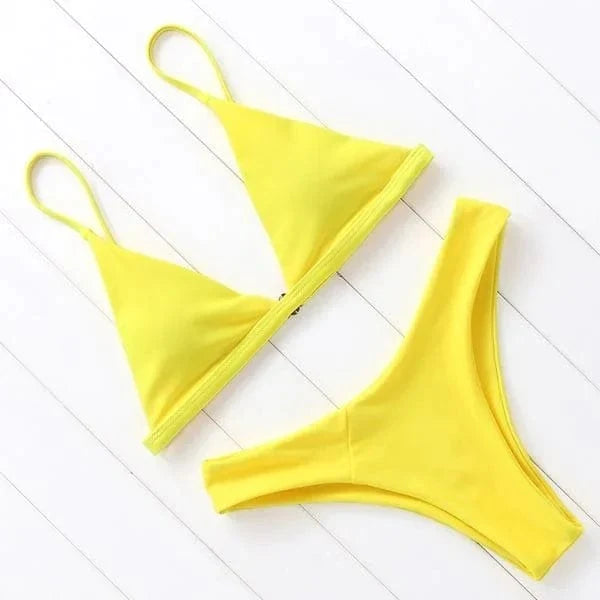 Veldris | Women's Triangle Bikini Set - Hot Pink - Image 2