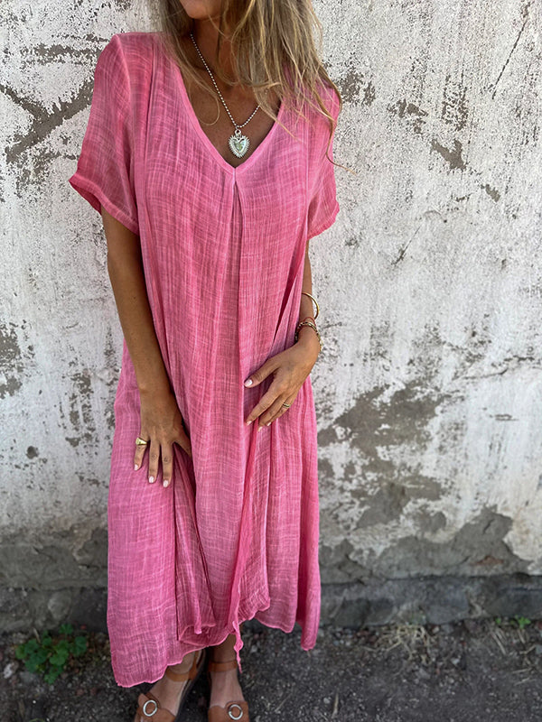 Veldwyn | Women's Casual Summer Midi Dress - Blue - Image 8