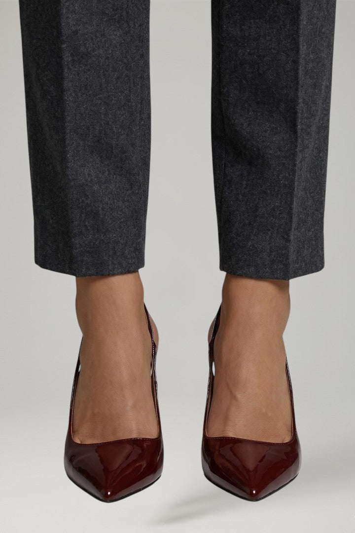 Velindra | Women's Slingback Stiletto Heels Pointed Toe - Burgundy - Image 3