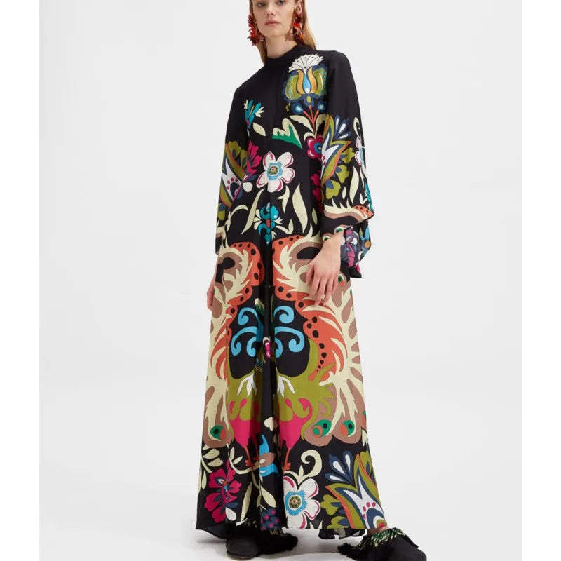 Velvara | Women's Maxi Dress Long Sleeve - Image 2