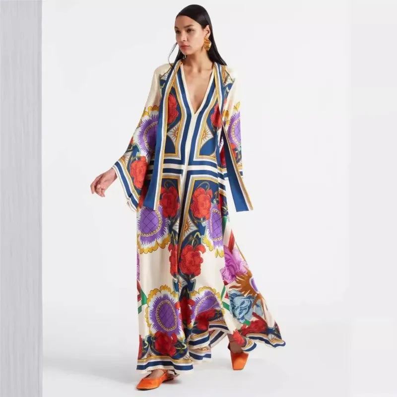 Velvara | Women's Maxi Dress Long Sleeve - Image 5