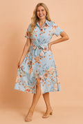 Velvinda | Women's Midi Shirt Dress - Image 1