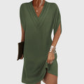 Vesper | Women's V-Neck Casual Mini Dress - Image 1
