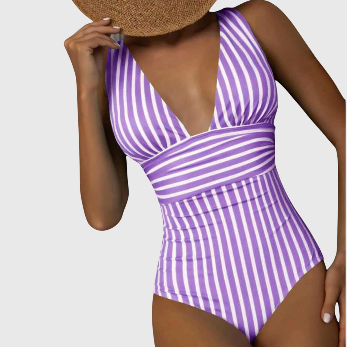 Volvaine | Women's One Piece Swimsuit - Beige - Image 10