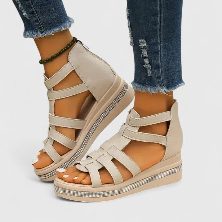 Vordaine | Women's Gladiator Platform Wedge Sandals - Image 2