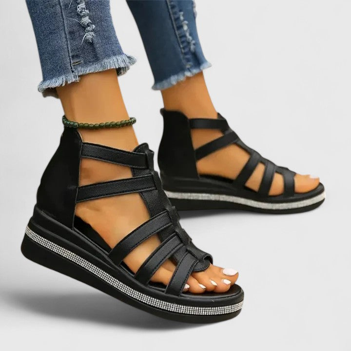 Vordaine | Women's Gladiator Platform Wedge Sandals - Image 3