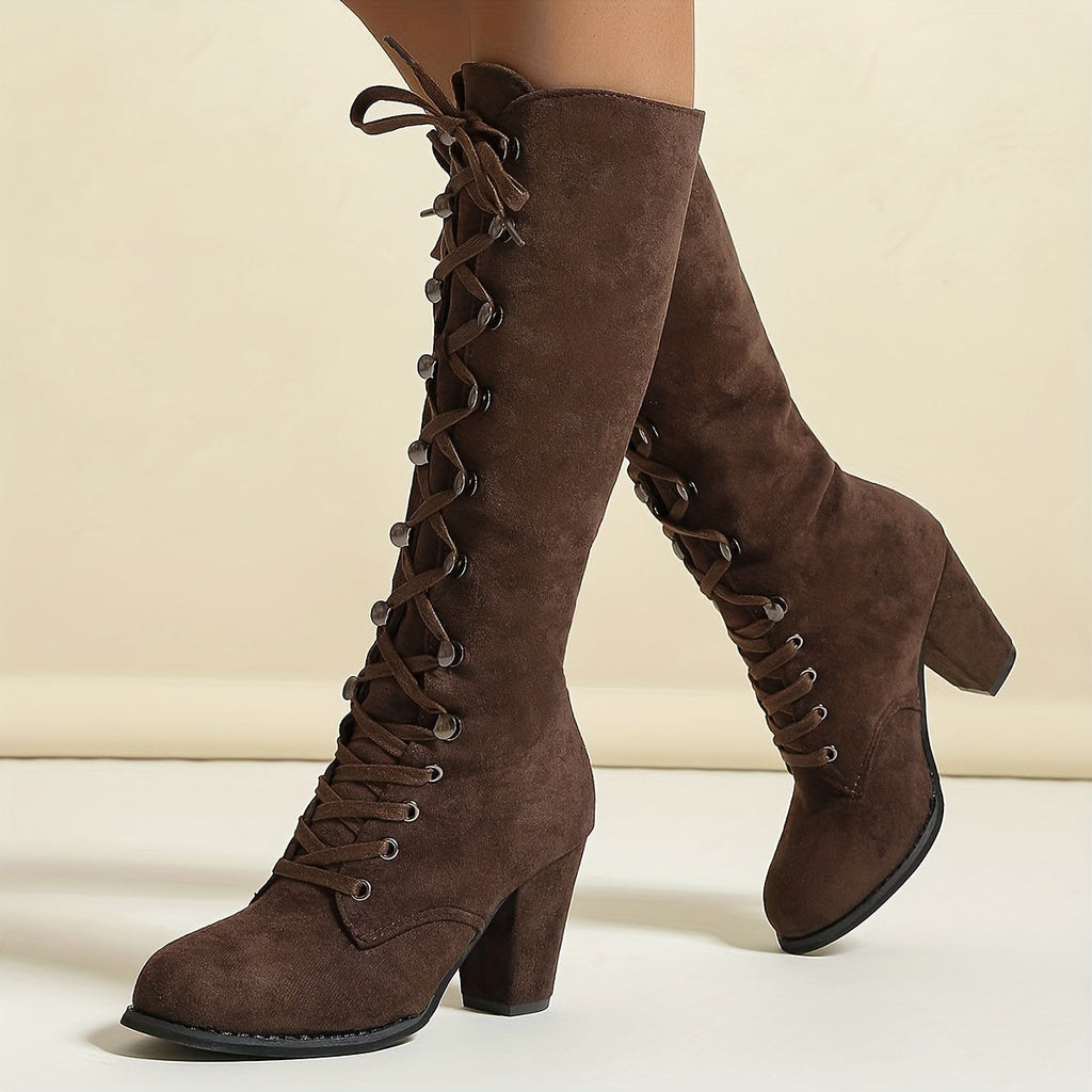 Vordwyn | Women's Knee-High Lace-Up Boots - Image 11