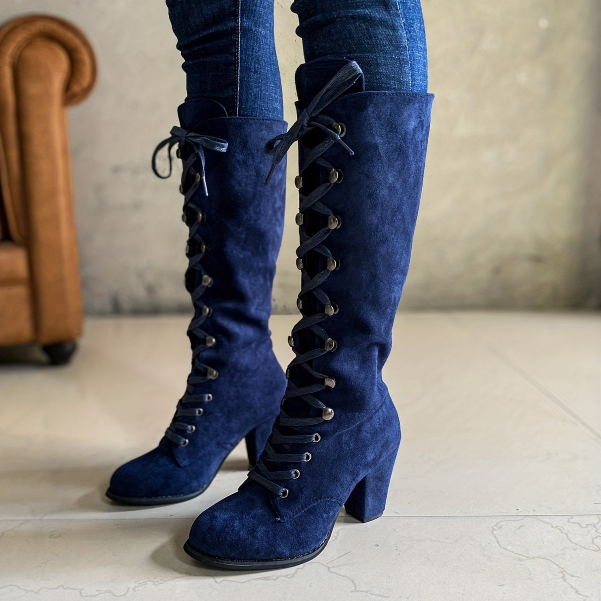 Vordwyn | Women's Knee-High Lace-Up Boots - Image 5