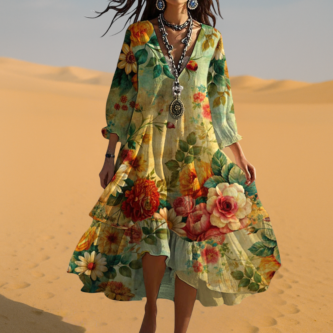 Voriella | Women's Midi Dress Boho Summer - Image 3