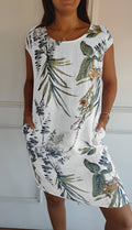 Wrenelle | Women's Casual Summer Dress Tropical Print - Image 1