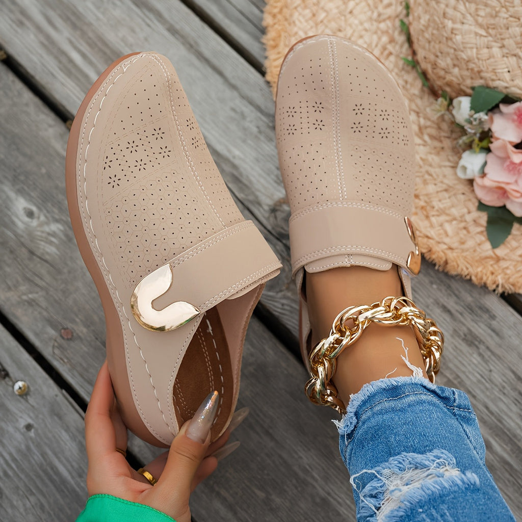 Wrenelle | Women's Slip-On Flat Clogs - Pink - Image 7