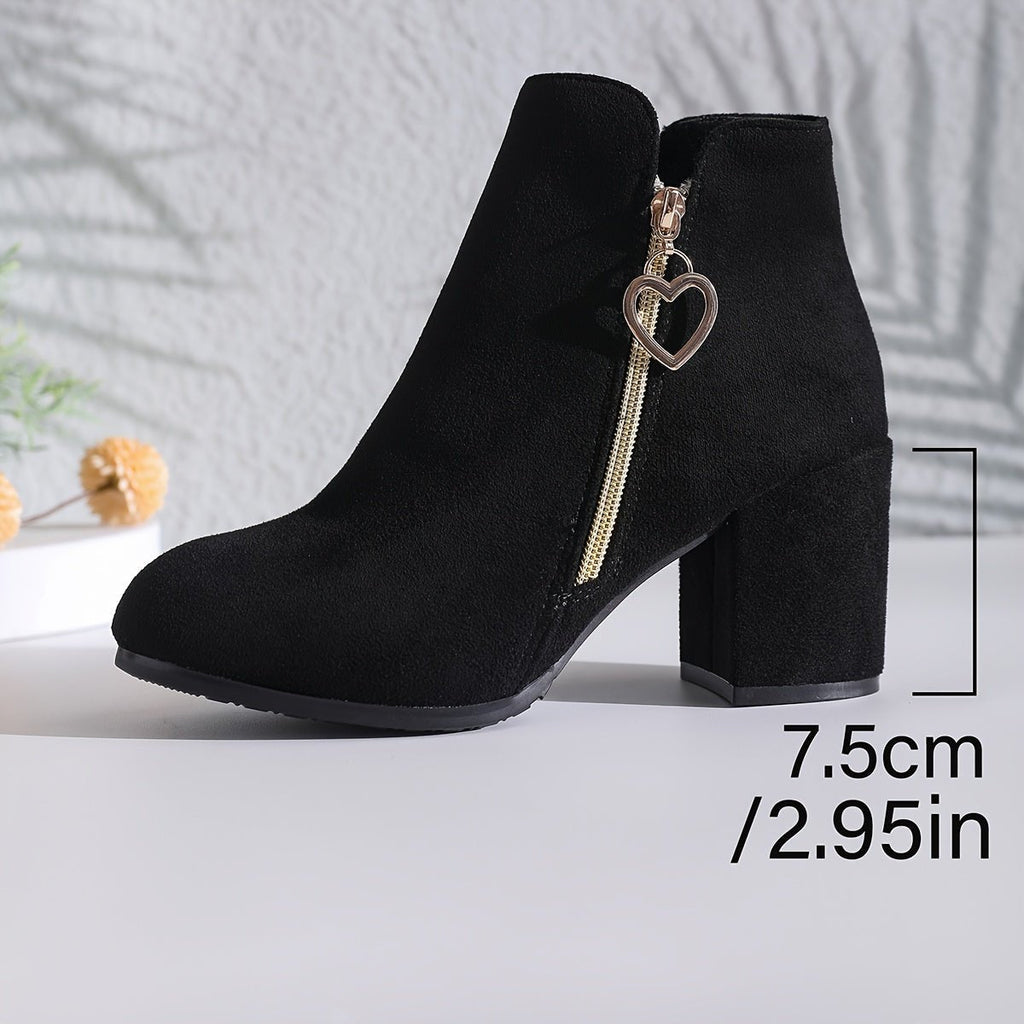 Wrenova | Women's Ankle Boots Block Heel - Black - Image 5