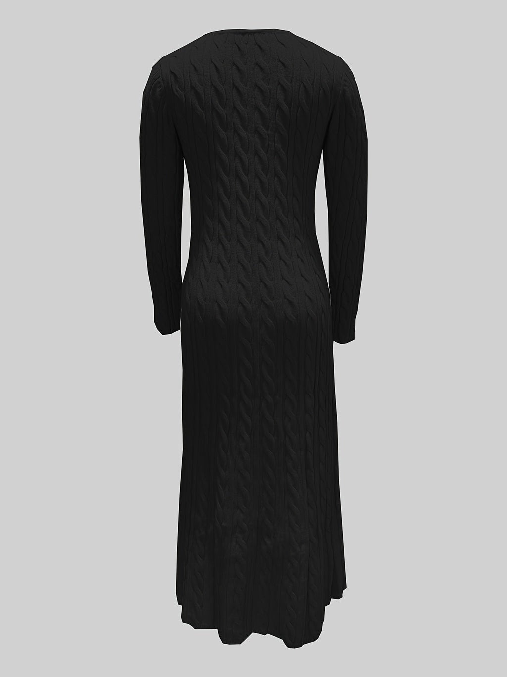 Wrenova | Women's Cable-Knit Maxi Dress - Cream - Image 13