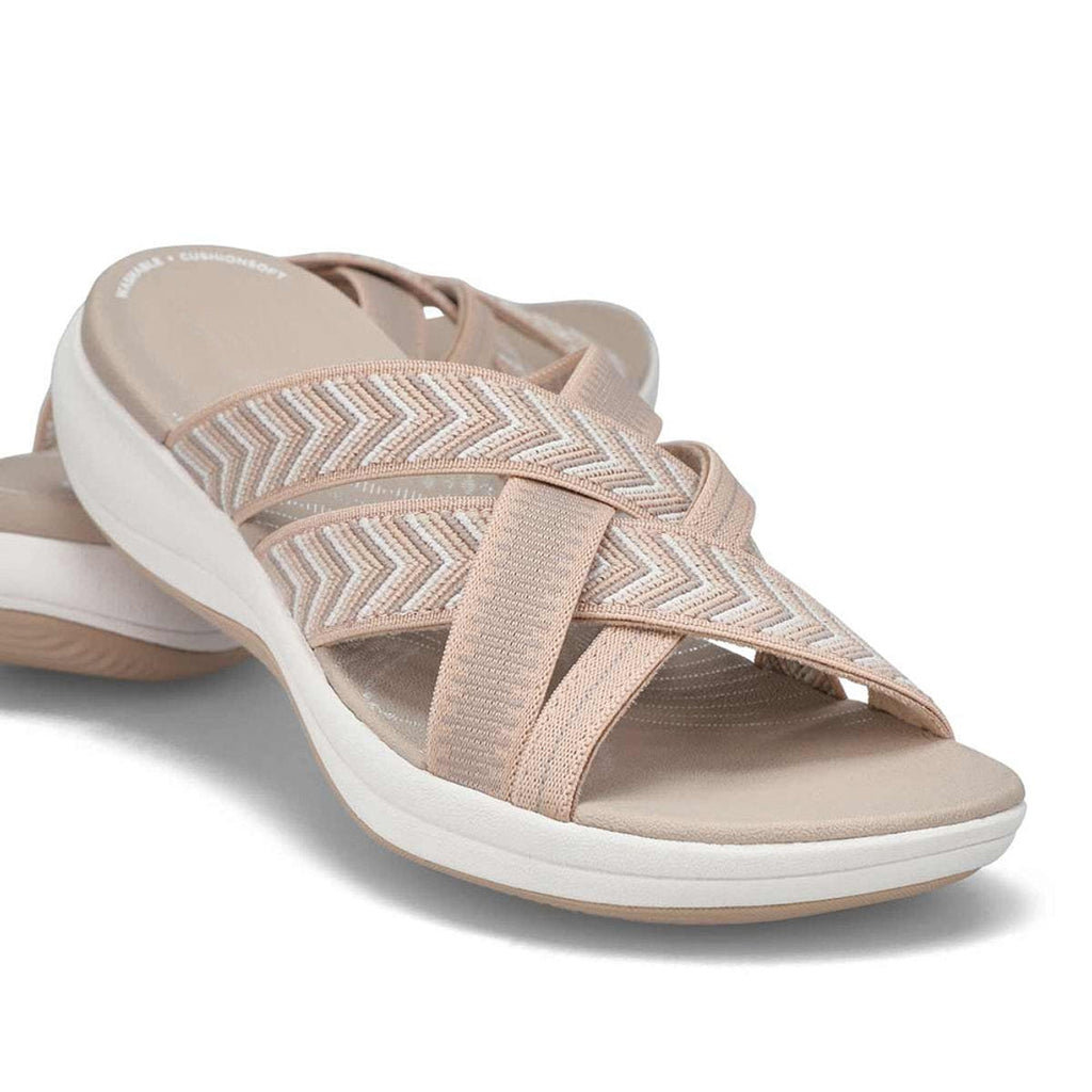 Wrenova | Women's Crossover Strap Slide Sandals - Image 4