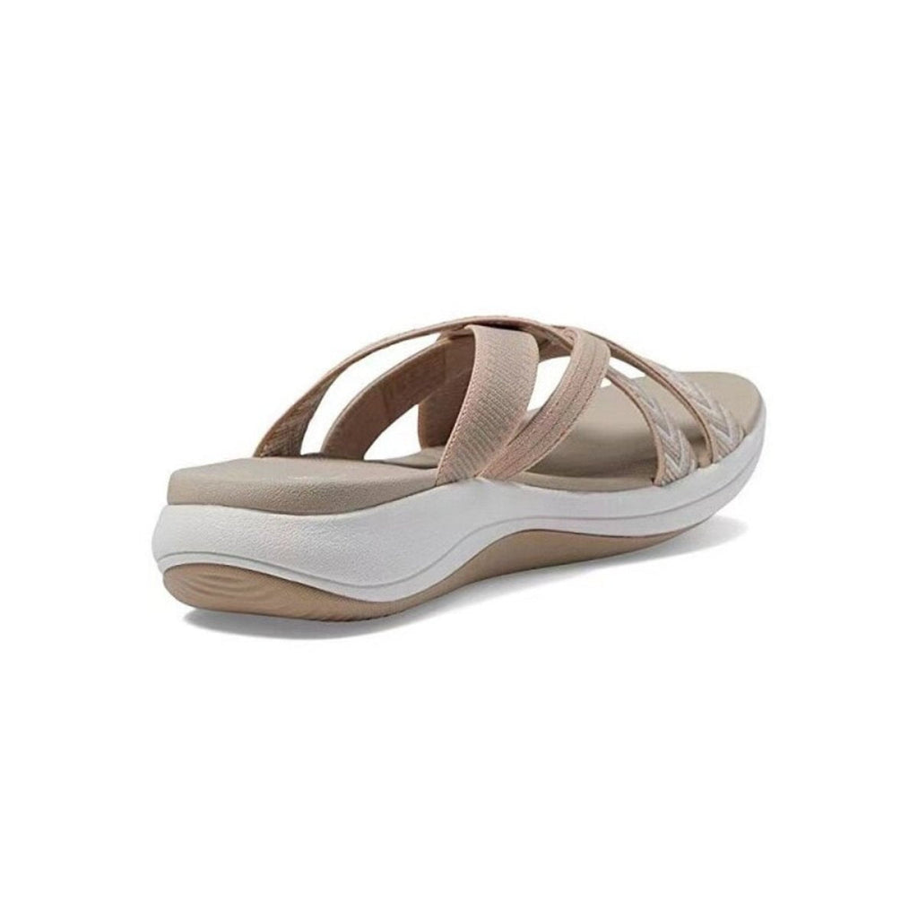 Wrenova | Women's Crossover Strap Slide Sandals - Image 6