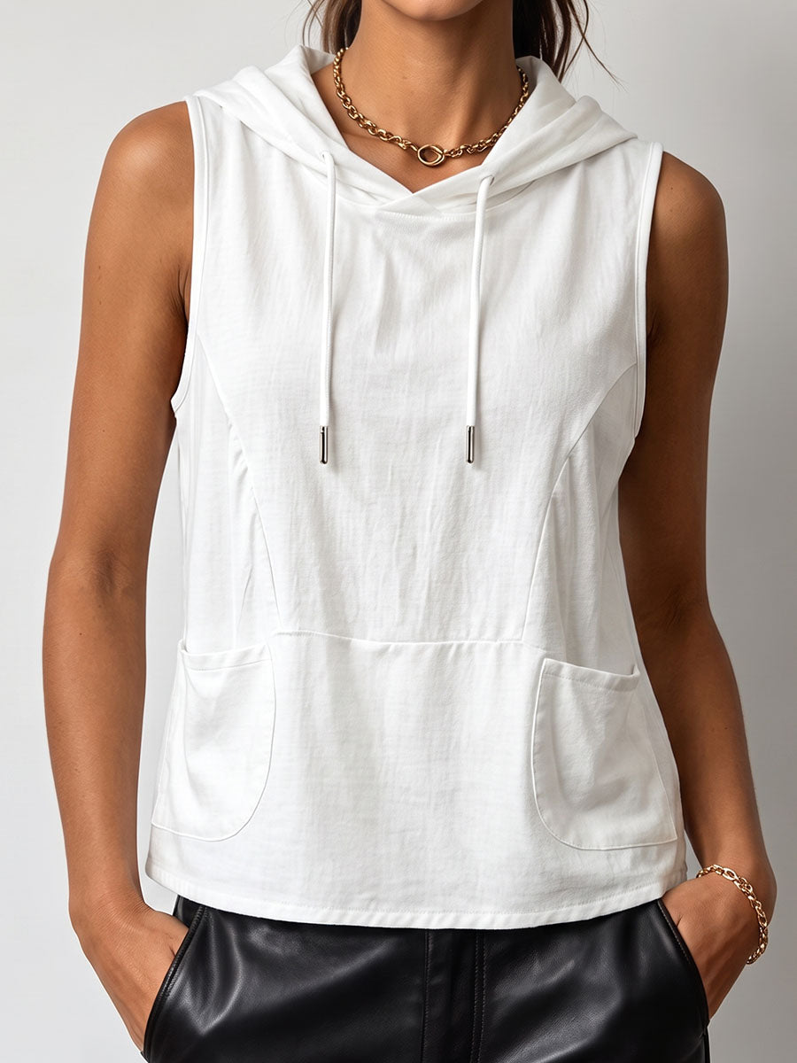 Wrenova | Women's Sleeveless Hoodie Tank Top - Image 1