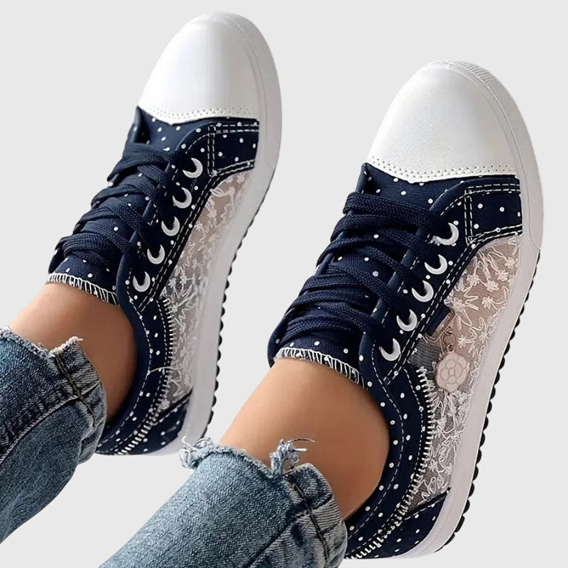 Zelvaine | Women's Orthopedic Sneakers Mesh - Light Blue - Image 11