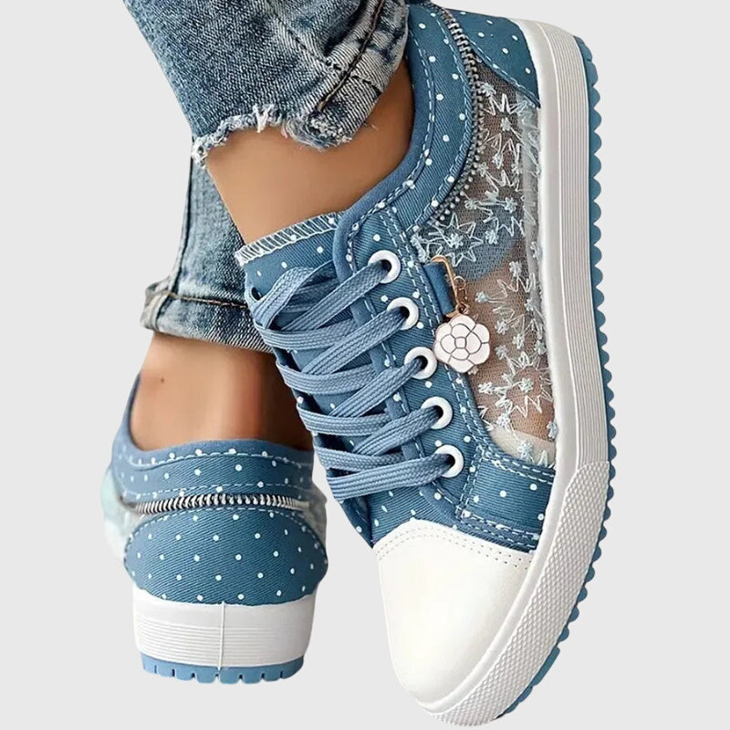 Zelvaine | Women's Orthopedic Sneakers Mesh - Light Blue - Image 4