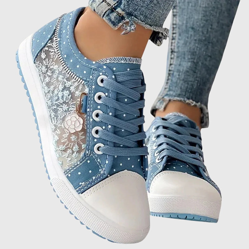 Zelvaine | Women's Orthopedic Sneakers Mesh - Light Blue - Image 6