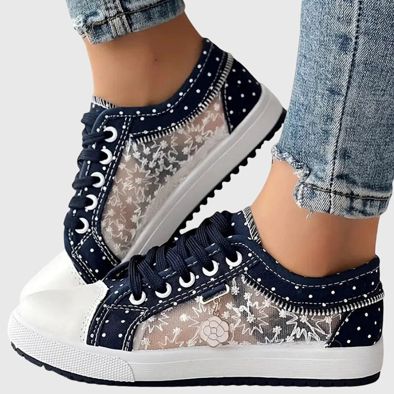 Zelvaine | Women's Orthopedic Sneakers Mesh - Light Blue - Image 7