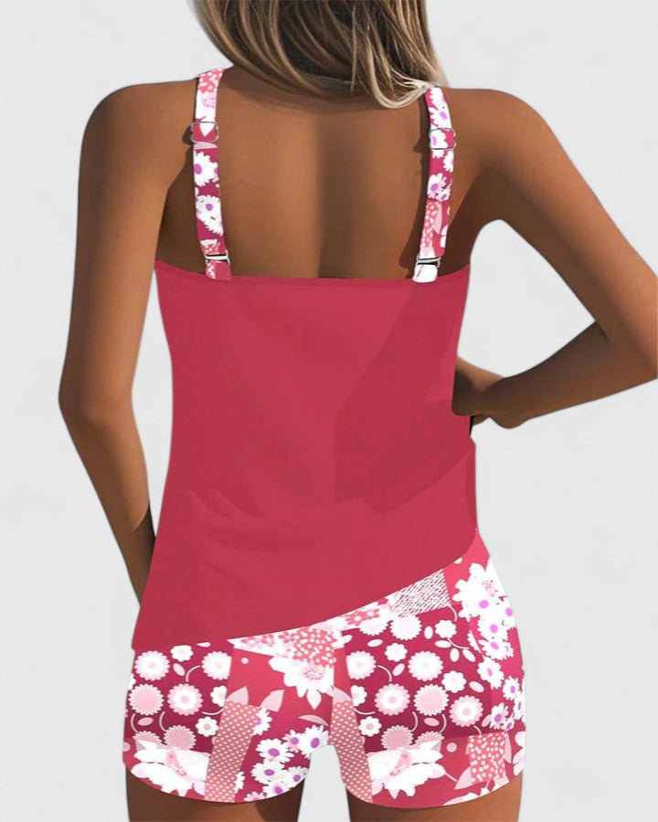 Zelvara | Women's Tankini Set Two-Piece Swimsuit - Royal Blue - Image 9