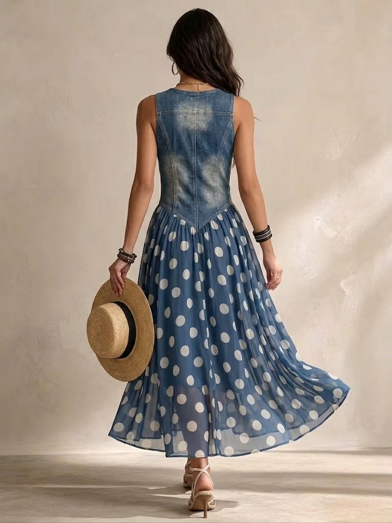 Zelvorne | Women's Casual Summer Maxi Dress - Blue - Image 3
