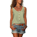 Zivanna | Women's Sleeveless Tank Top Button-Front - Image 1