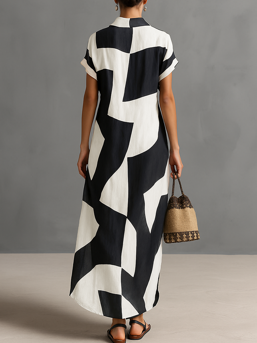 Zivara | Women's Casual Summer Maxi Shirt Dress - Image 3