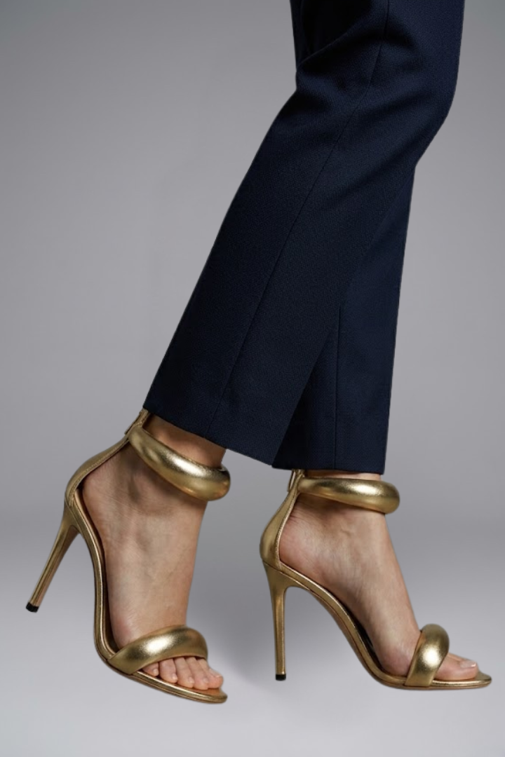 Zivarne | Women's High Heel Sandals Ankle Strap - Gold - Image 4
