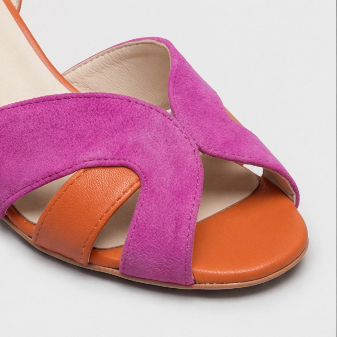 Zivelle | Women's Colour Block Block Heel Sandals - Image 10